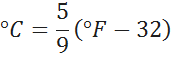 Fórmula para convertir grados Fahrenheit a Celsius