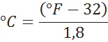 Fórmula simplificada para convertir grados Fahrenheit a Celsius