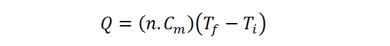 Ejemplo de cálculo de la temperatura final a partir de la capacidad calorífica