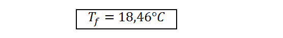 Ejemplo de cálculo de la temperatura final a partir de la capacidad calorífica