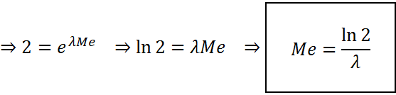 Cómo calcular la mediana de la distribución exponencial