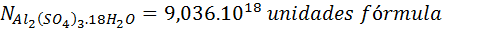 ejemplo de número de Avogadro en química