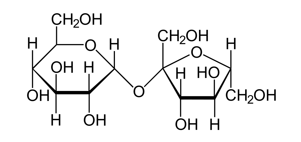 Estructura molecular de la sacarosa