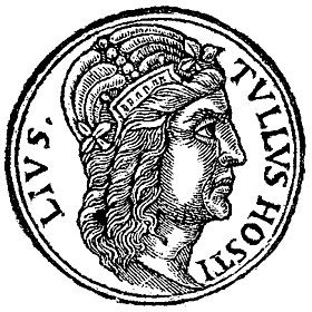 Moneda con la imagen de Tullus Hostilius.