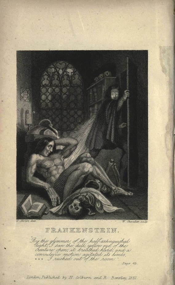 Portada de la edición de Frankenstein de 1831.