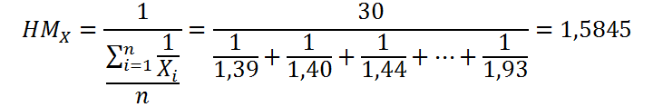 ejemplo de promedio en matemáticas