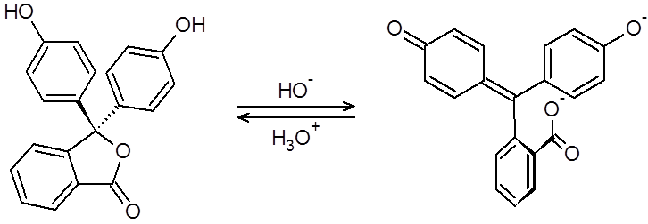 base conjugada de la fenolftaleína