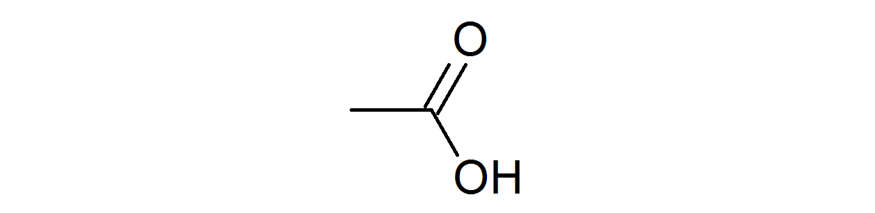 Fórmula química del ácido acético (vinagre)