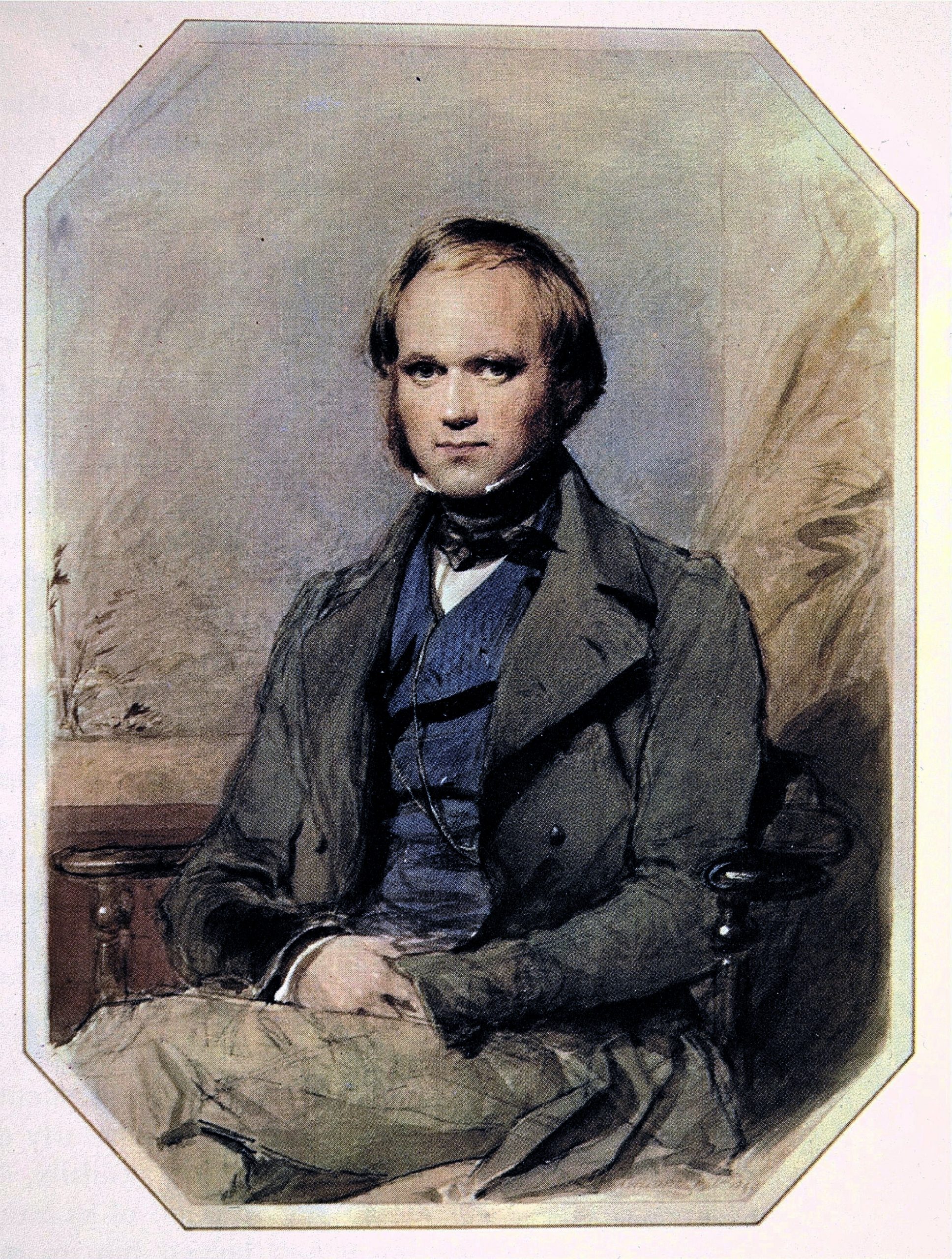 Charles Darwin en 1840. 